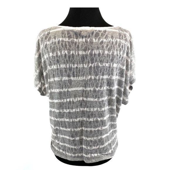 Forever 21 grey and white pointelle knit -M - Picture 4 of 11